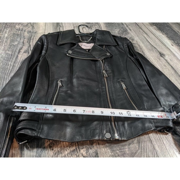 Bcbgeneration Black Leather Jacket 100% Authentic Leather Medium NWT MSRP $348 - Picture 12 of 12